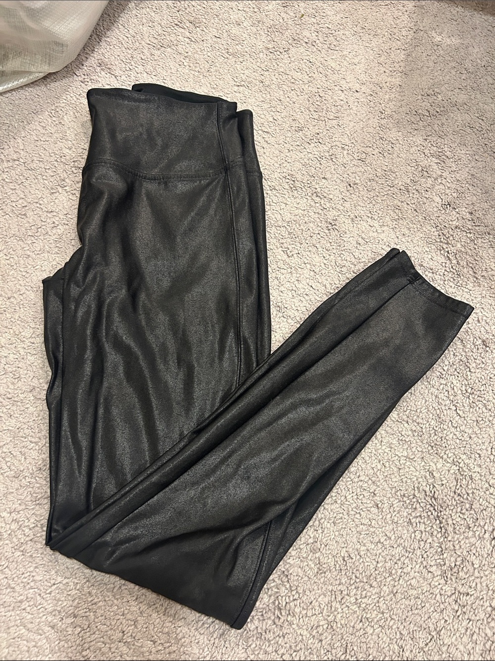 Faux Leather Black Girls Leggings